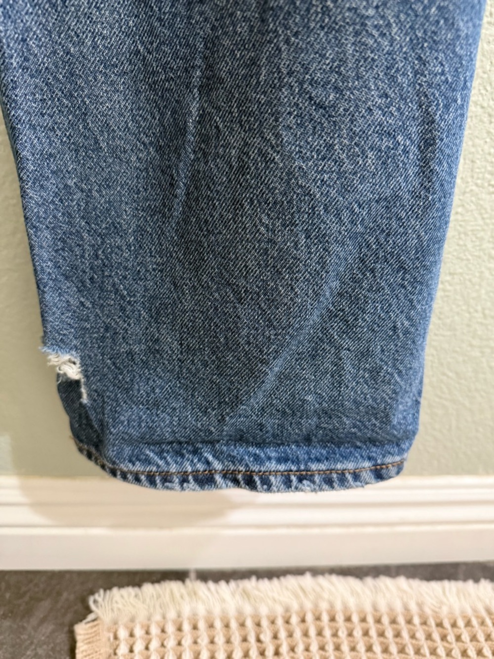 Levi’s Distressed Ribcage Straight Ankle Jeans in Light Blue size 30 - Picture 7 of 8